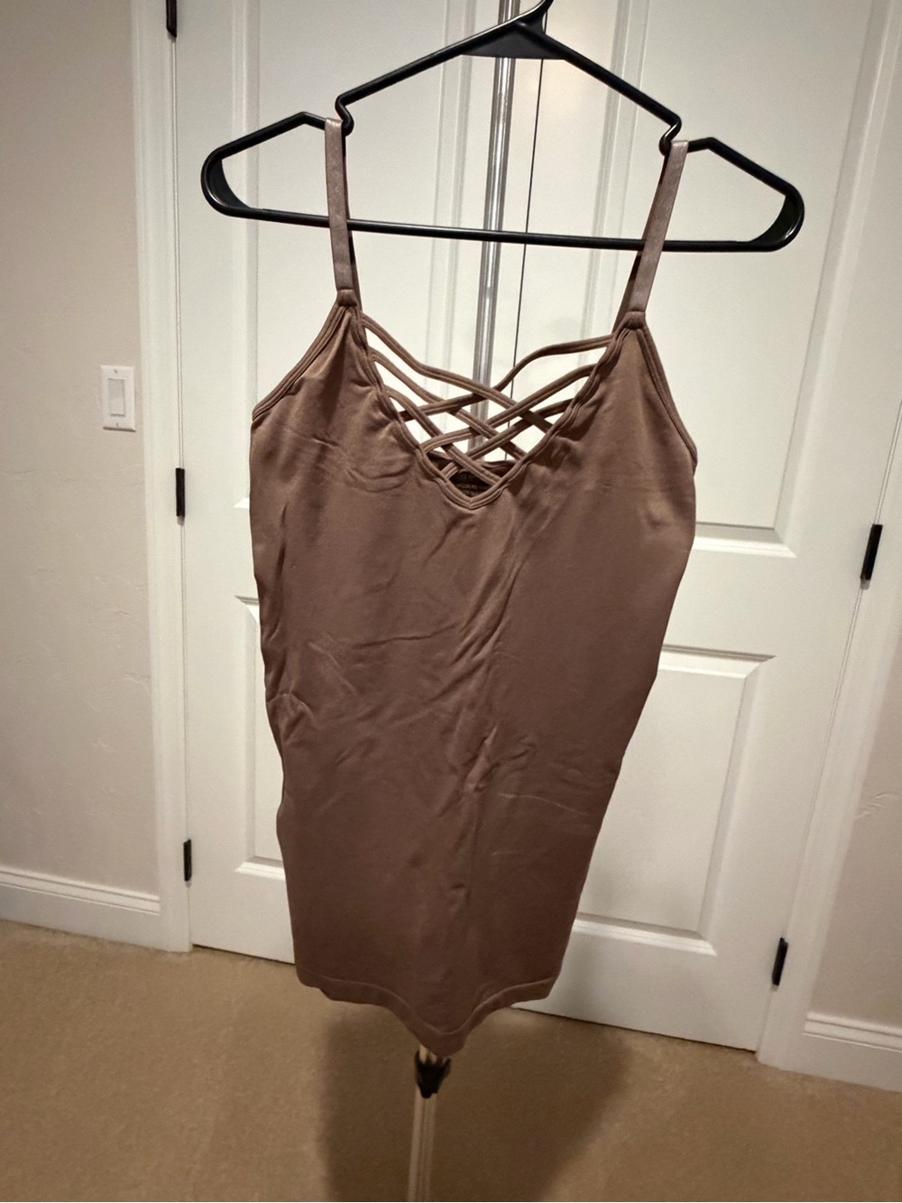 Zenana Outfitters Brown Strappy Tank Top